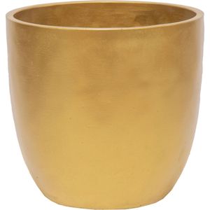 Mega Collections Plantenpot/bloempot - keramiek - goud - D18 x H17 cm