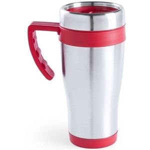 Roestvrijstalen thermo beker rood 500 ml