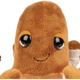 Suki Gifts pluche inktvis/octopus knuffeldier - cute eyes - bruin - 22 cm - Hoge kwaliteit