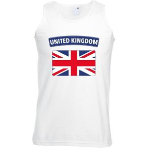 Engeland singlet shirt/ tanktop met Engelse vlag wit heren