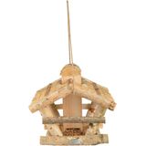 Vogelhuisje/Voedersilo Hout 30 cm Inclusief 4-seizoenen Energy Vogelvoer - Vogel Voederstation