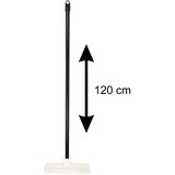 Brumag Luiwagen/schrobber Scrubmaster 22 cm - Steel 120 cm - kunststof  - zwart/wit - harde schrobborstel - schoonmaakborstel