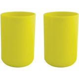 MSV Drinkbeker/limonadebeker - 4x - PS kunststof - appelgroen - 490 ml - camping bekers