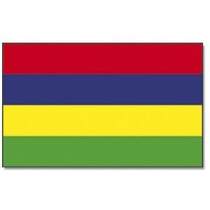 Vlag Mauritius 90 x 150 cm feestartikelen - Mauritius/Mauritiaanse Afrika landen thema supporter/fan decoratie artikelen
