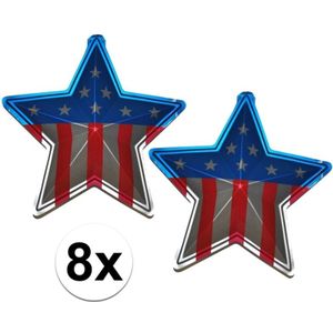 8x Wand decoraties USA - 45 cm - Amerika versiering