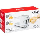 5Five frietsnijder - 27 cm - wit - RVS/kunststof - patat/frites maken - aardappelsnijder