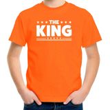 The King tekst t-shirt oranje kids - kids shirt The King - oranje kleding