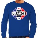 Have fear France is here sweater met sterren embleem in de kleuren van de Franse vlag - blauw - heren - Frankrijk supporter / Frans elftal fan trui / EK / WK / kleding