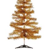 Krist+ Kunst kerstboom - klein - goud - 90 cm - metalen voet - kunstbomen