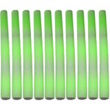 10x Partystaaf met groen LED licht 48 cm - Festival St. Patricksday musthaves lichtstaven/partystaven groen