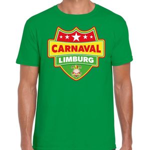 Carnaval verkleed t-shirt Limburg - groen- heren - Limburgse feest shirt / verkleedkleding