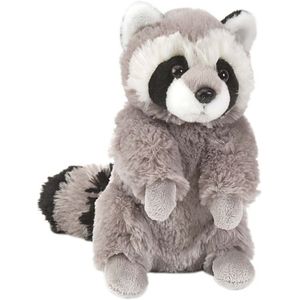 Pluche grijze wasbeer knuffel 25 cm - Wasberen dieren knuffels - Speelgoed voor kinderen