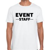 Event staff tekst t-shirt wit heren - evenementen crew / personeel shirt