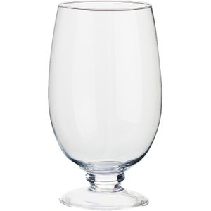 Kelkvaas/bloemenvaas van glas 18 x 30 cm - Glazen transparante vazen