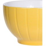 Excellent Houseware Soepkommen/serveer schaaltjes - 8x - Venice - keramiek - D14 x H8 cm - warm geel