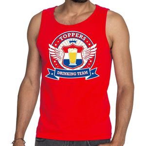 Rood Toppers drinking team tankop / mouwloos shirt rood heren