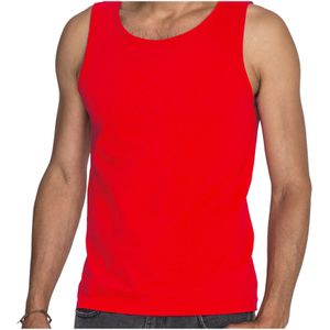 Rode tanktop / hemdje voor heren - Fruit of The Loom - katoen - mouwloos t-shirt / tanktops / singlet