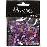 50 gram Mozaiek tegels kunsthars paars/roze 5 x 5 mm - Mozaieken maken