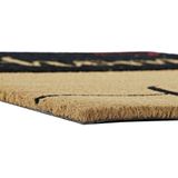 Deurmat/droogloopmat kokosvezel zwart home 60 x 40 cm - schoonloopmatten voor binnen en buiten