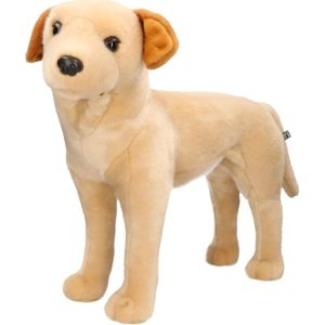 Grote pluche blonde Labrador hond knuffel 53 cm - Honden huisdieren knuffels - Speelgoed voor kinderen