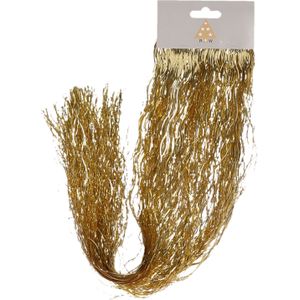 Engelenhaar/lametta slierten - golvend -goud -50 cm - folie -kerstboomversiering