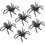 Chaks nep spinnen 15 cm - 3x - zwart/bruin - stretchy tarantula - Horror/griezel thema