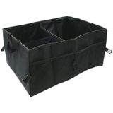 Set van 2x stuks auto kofferbak organizers tas zwart opvouwbaar 52 x 38 x 26 cm - Auto opberg accessoires