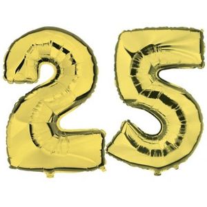 25 jaar folie ballonnen goud