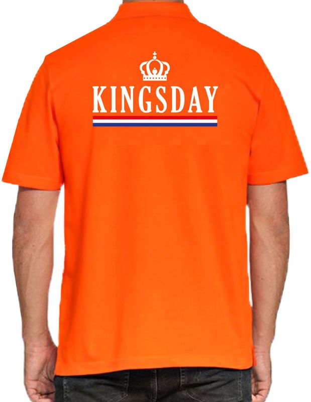 Grote Maten Koningsdag Polo Shirt Kingsday - Oranje - Heren - Koningsdag Outfit / Kleding XXXL