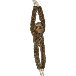 Pluche knuffel dieren hangende luiaard 65 cm - Speelgoed bosdieren knuffelbeesten - Leuk als cadeau
