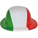 Plastic bolhoed Italiaanse vlag kleuren - Supporters hoeden voor volwassenen