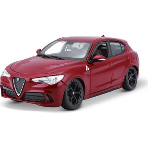 Modelauto Alfa Romeo Stelvio rood 1:24 - Speelgoed auto schaalmodel
