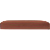 Atmosphera Poef/krukje/hocker Amber - Opvouwbare zit opslag box - fluweel roest bruin - D38 x H38 cm - MDF/polyester