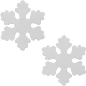 Witte sneeuwvlokken 50 cm - hangdecoratie / boomversiering wit