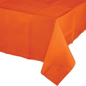 2x stuks oranje tafelkleed van papier 137 x 274 cm - Feestartikelen tafel versieringen
