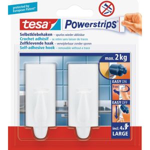 6x Tesa Powerstrips haken large trend - Klusbenodigdheden - Huishouden - Verwijderbare haken - Opplak haken 2 stuks