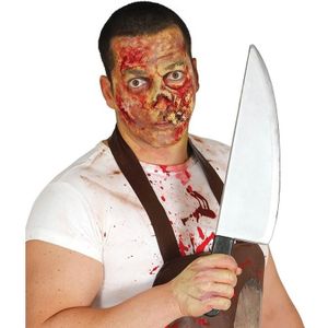 Horror slagersmes/vleesmes - Halloween verkleed accessoire 43 cm