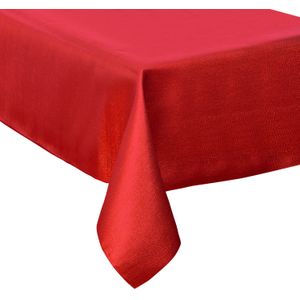 Tafelkleden/tafellakens - 140 x 240 cm - rood sparkling - 2x stuks - polyester