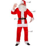 Kerstmannenpak - volwassenen - polyester - kerstman verkleedkleding