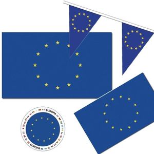 Feestartikelen Europa versiering pakket - Europa landen thema decoratie - Europese vlag