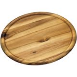 4x stuks houten serveerborden/pizzaborden rond 32 cm - Pizzaborden/serveerborden van hout