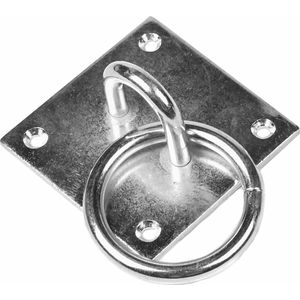 Benson Oogplaat - 8 cm - met ring - 5 cm - staal verzinkt - Aanlegringen / kettingringen