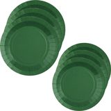 Santex Feest/verjaardag borden set - 40x stuks - donker groen - 17 cm en 22 cm