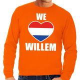 Oranje We Love Willem sweater - Trui voor heren - Koningsdag/ prinsjesdag kleding
