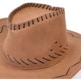 Rubies Carnaval verkleed hoed voor een cowboy - bruin - polyester - heren/dames