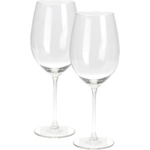 Excellent Houseware Wijnglazen - 12 stuks - glas - transparant - 540 ml