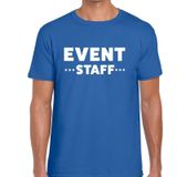 Event staff tekst t-shirt blauw heren - evenementen crew / personeel shirt