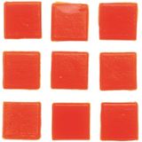 30x stuks vierkante mozaiek steentjes oranje 2 x 2 cm - Hobby materialen