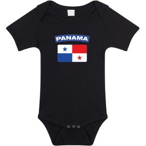 Panama baby rompertje met vlag zwart jongens en meisjes - Kraamcadeau - Babykleding - Panama landen romper