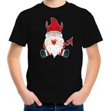 Bellatio Decorations halloween verkleed t-shirt voor kinderen - duivel kabouter/gnome - zwart